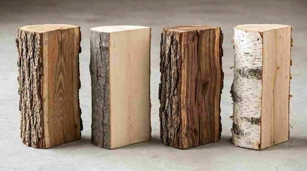 comparing hardwood species logs