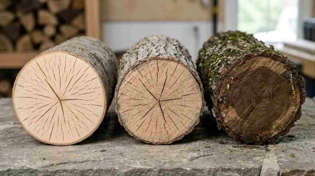 firewood logs moisture comparison