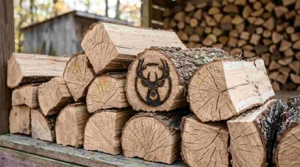 stack of oak logs