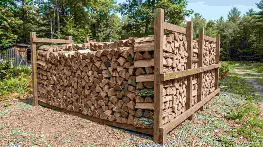 stacked firewood outdoor