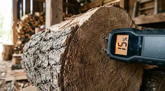 dry oak firewood for clean chimney burning