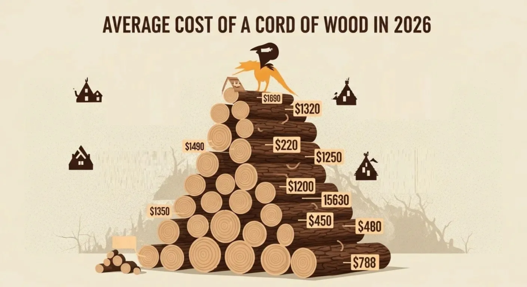 average cost of a cord of wood