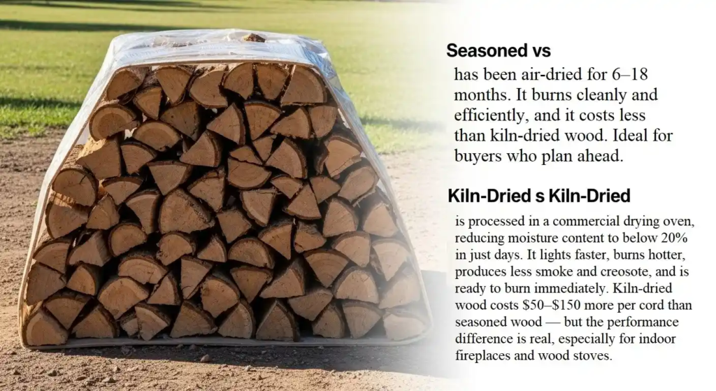 seasoned vs kiln dried