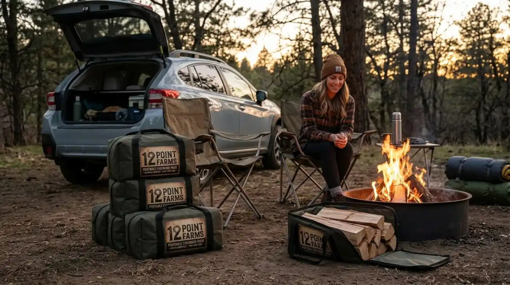 portable firewood packs for camping use
