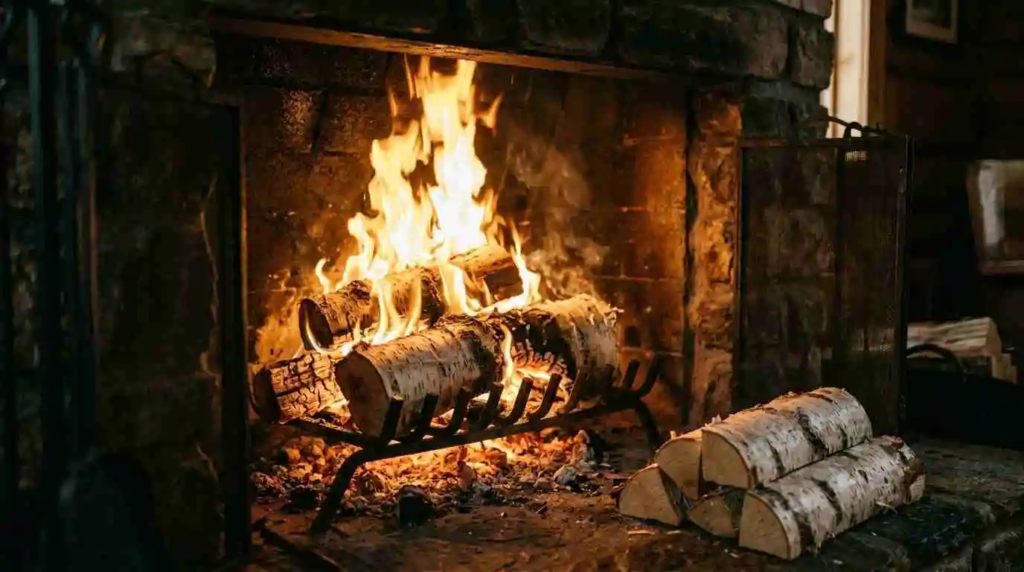 birch firewood heat output