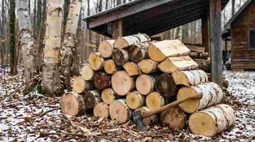 birch hardwood firewood types