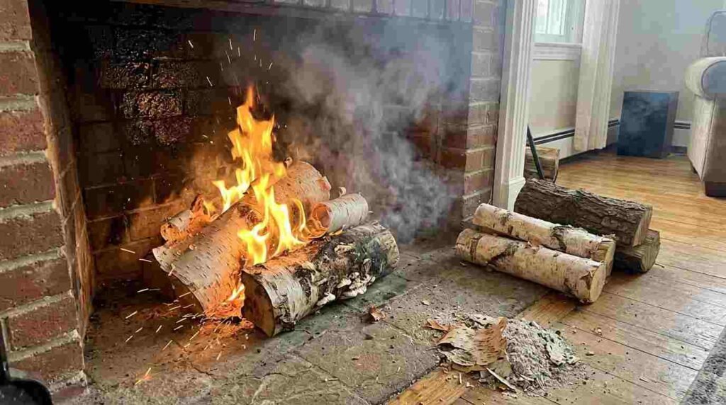 cons of burning birch firewood