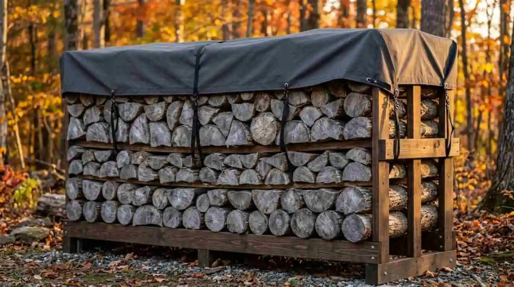 organized wood stack outdoors