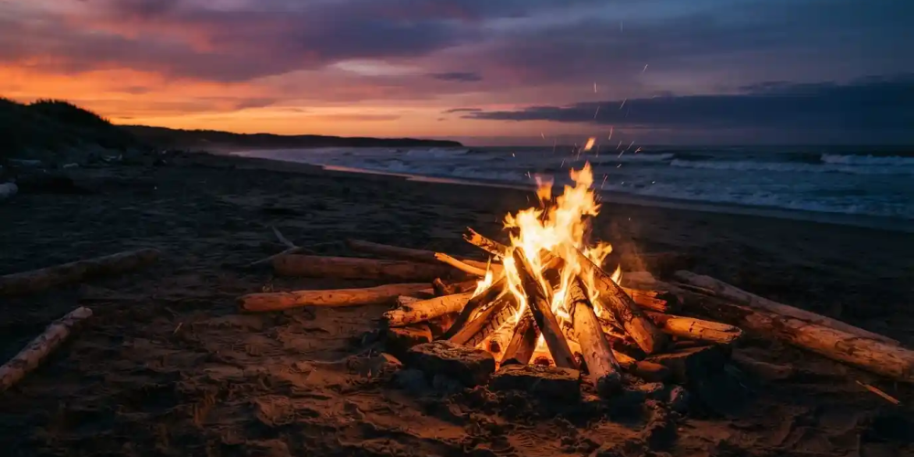 firewood for beach bonfires