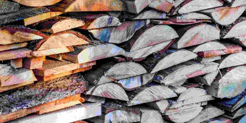 Seasoned Firewood neatly stacked for home heating and cooking use